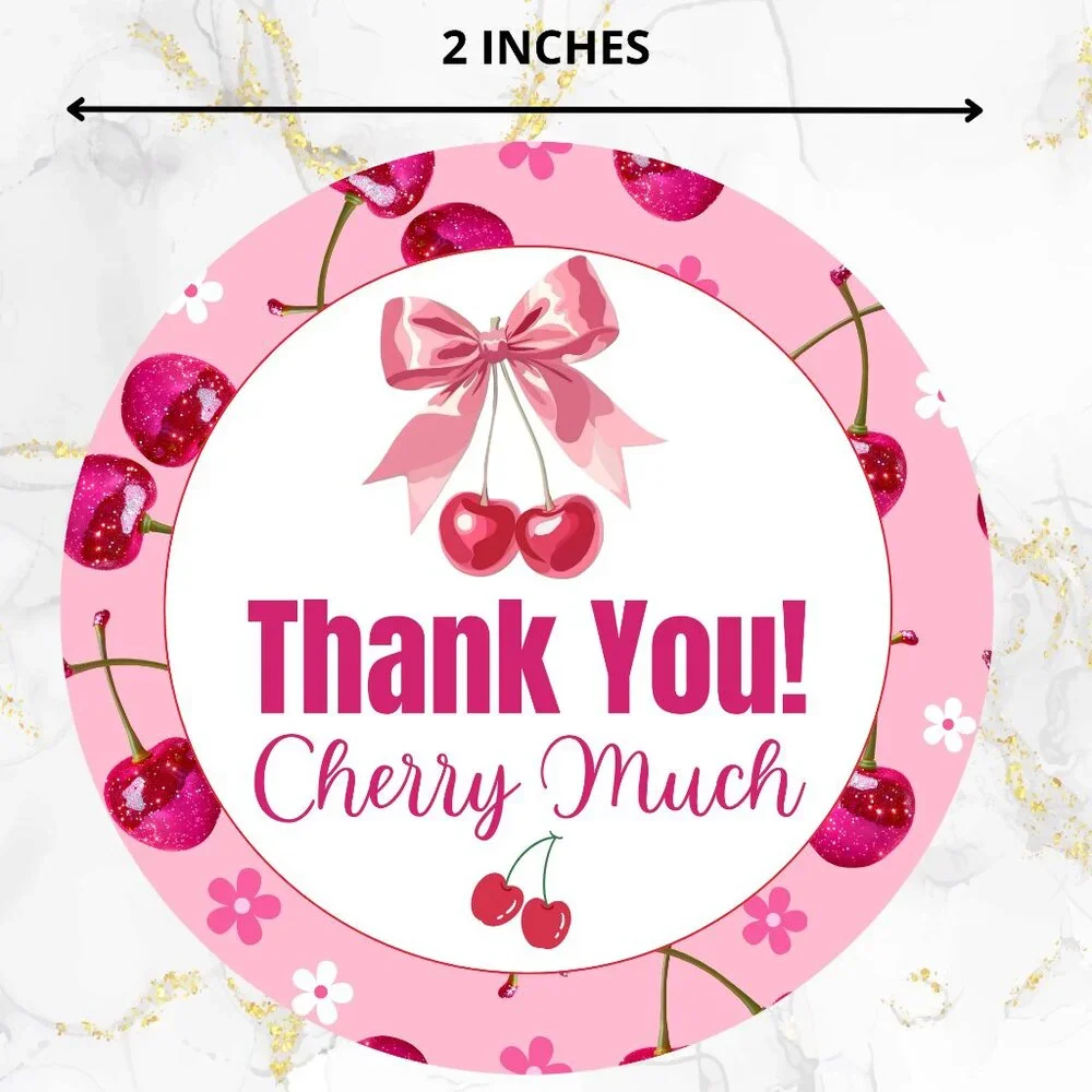 160 Pack Thank You Cards and Stickers Cherries